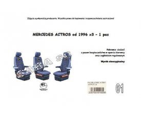 Чохол MERCEDES ACTROS від 1996, *3, 1ремінь Чохол MERCEDES ACTROS від 1996, *3, 1ремінь